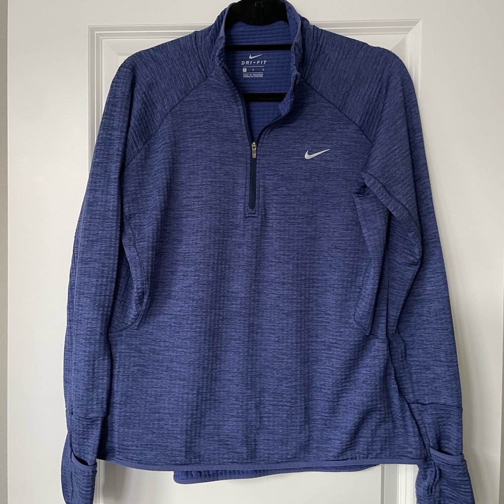 Nike Blue Dri-FIT Quarter-Zip Pullover
